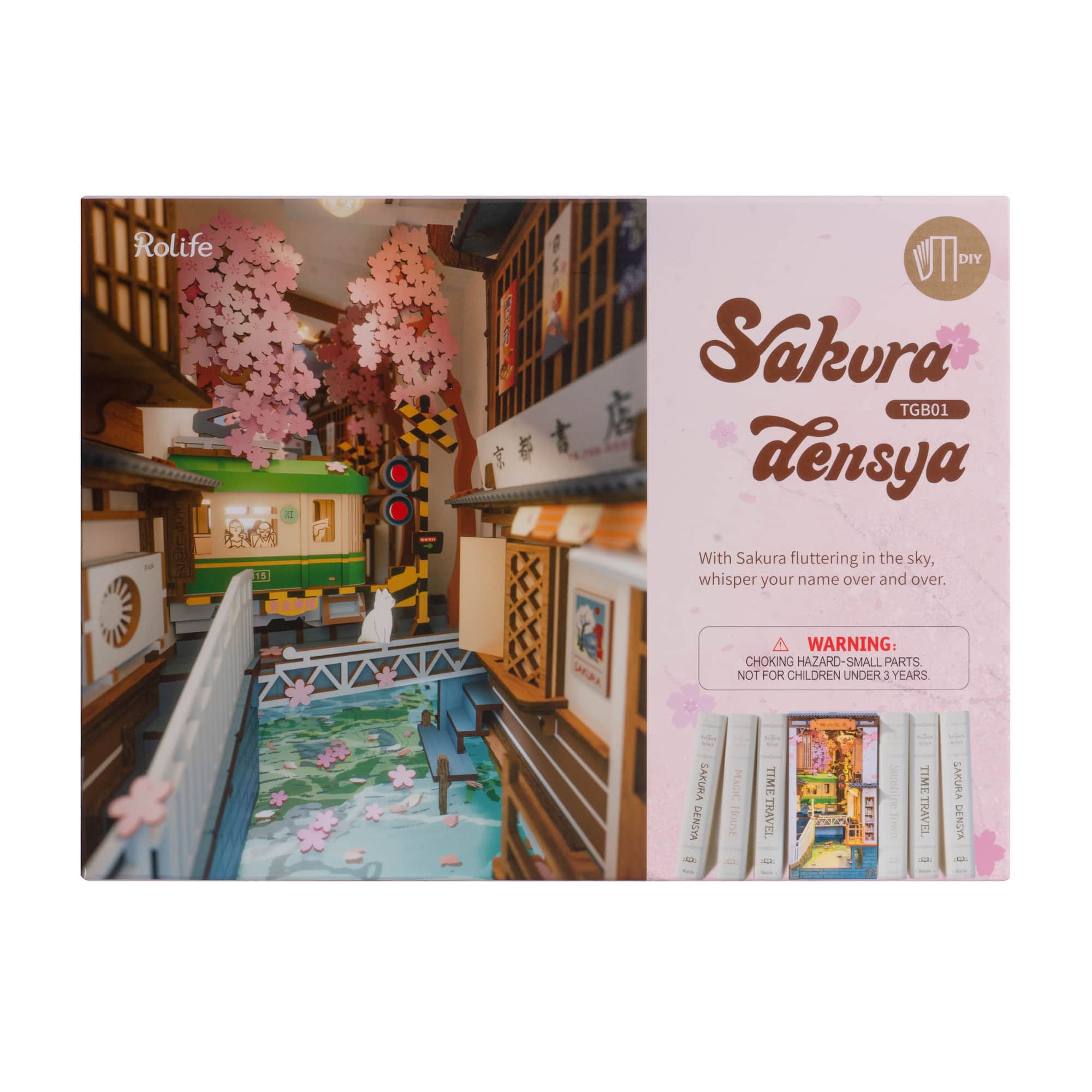 Rolife® Sakura Densya DIY Book Nook Shelf Insert Kit